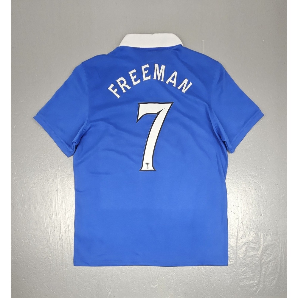 Vintage Umbro Glasgow Rangers Polo Shirt Soccer Jersey Mens Large #7 Freeman - Picture 7 of 9